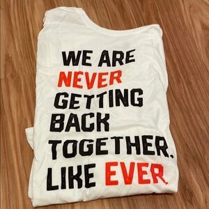 White Graphic Tee with Taylor Swift lyrics